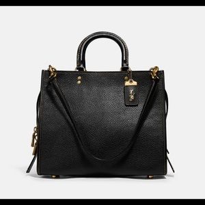 Coach Black Leather Shoulder Bag